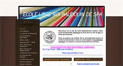 Desktop Screenshot of ecolelibreroibaudouinspa.net